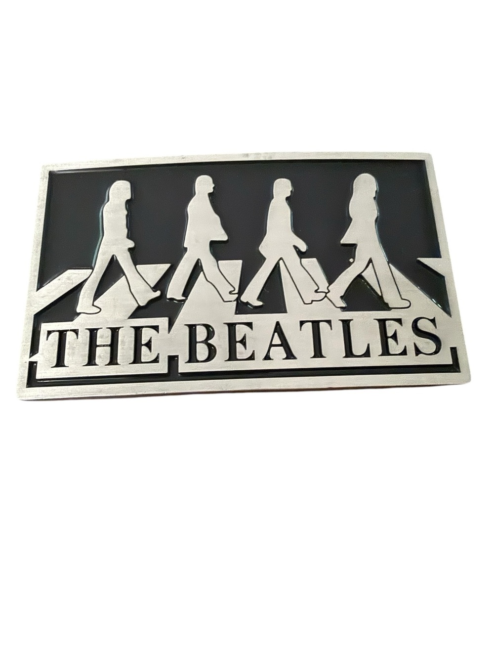 The Beatles Abbey Road Belt Buckle Silver & Black Apple Corps 2011 Licensed